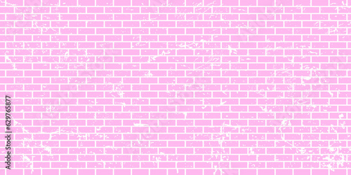 pink pastel brick wall on white background for texture or wallpaper