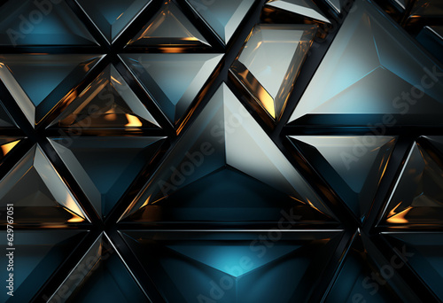 a shiny black wallpaper with geometric shapes, in the style of cubist multifaceted angles, hard surface modeling, abstract minimalism appreciator, metal compositions