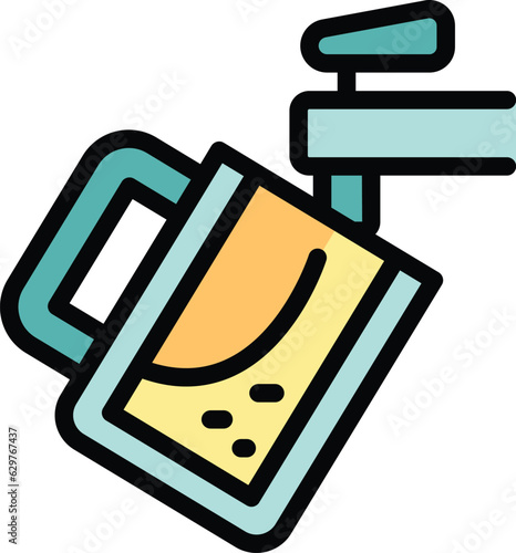 Bar beer icon outline vector. Drink beer. Alcohol liquid color flat