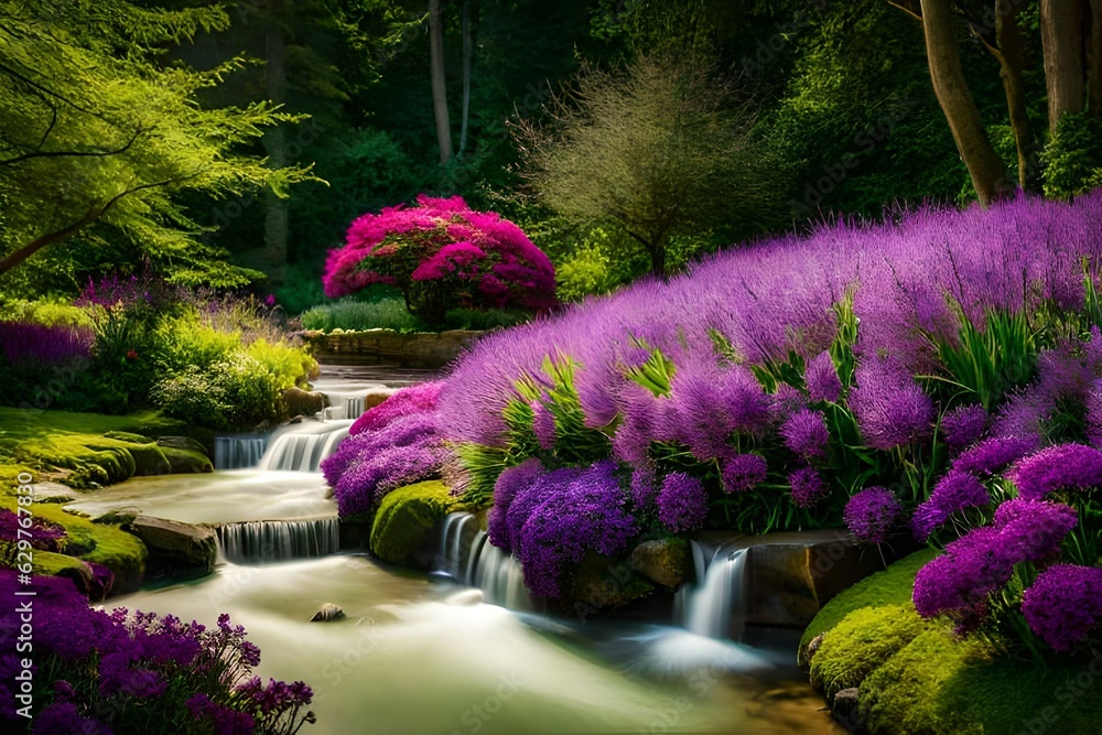 flowers in the garden generative AI flowers in the garden generative AI