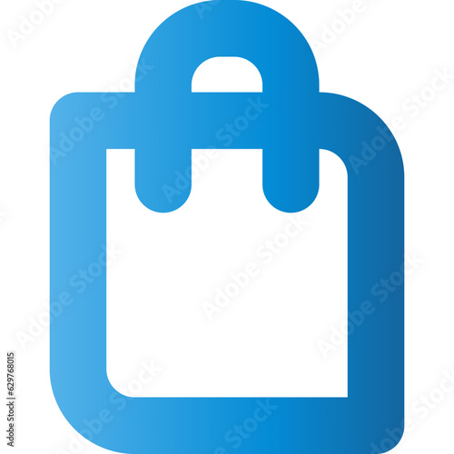shopping bag button icon in minimalistic and circular style, suitable for online shop and ecommerce user interface design