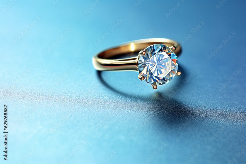 Diamond Ring on a plain background Diamond Ring on a plain background