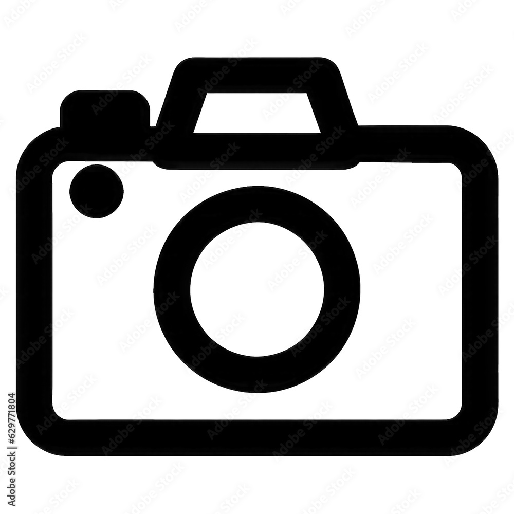photo camera icon on white background photo camera icon on white background