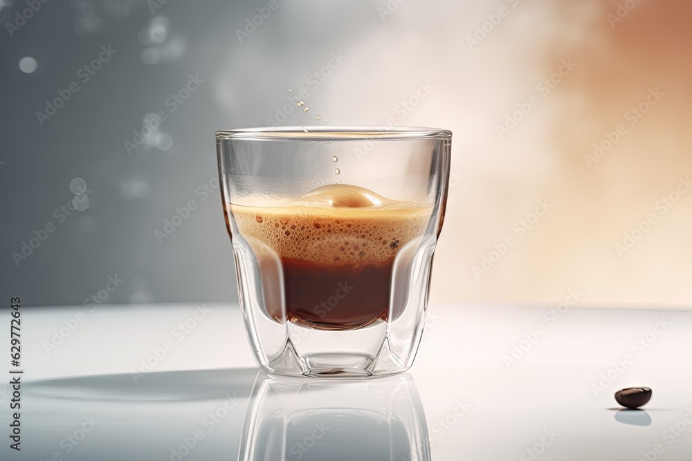 A cup of coffee on a table A cup of coffee on a table