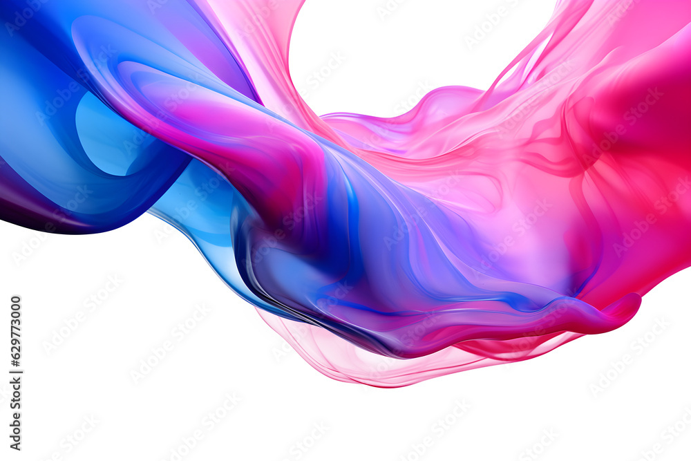 Obraz premium abstract watercolor splashes Paint splash, Abstract blue and pink paint watercolor splashes element for design, isolated on white and transparent background, ai generate