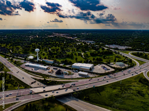 Aerial view of of DuPage county photo