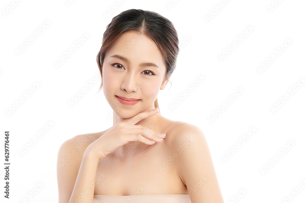 Beautiful young asian woman with clean fresh skin on white background, Face care, Facial treatment, Cosmetology, beauty and spa, Asian women portrait. Beautiful young asian woman with clean fresh skin on white background, Face care, Facial treatment, Cosmetology, beauty and spa, Asian women portrait.