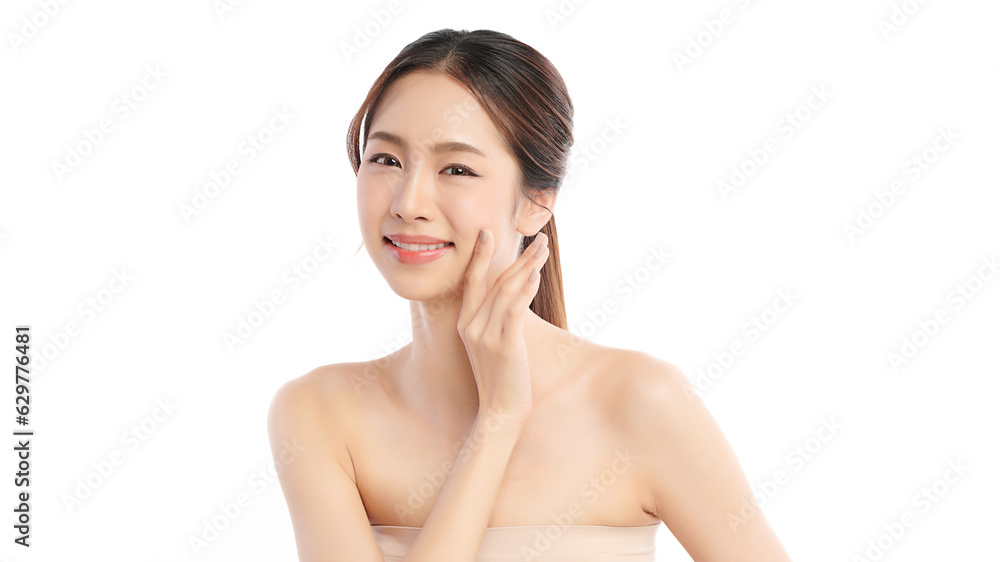 Beautiful young asian woman with clean fresh skin on white background, Face care, Facial treatment, Cosmetology, beauty and spa, Asian women portrait. Beautiful young asian woman with clean fresh skin on white background, Face care, Facial treatment, Cosmetology, beauty and spa, Asian women portrait.