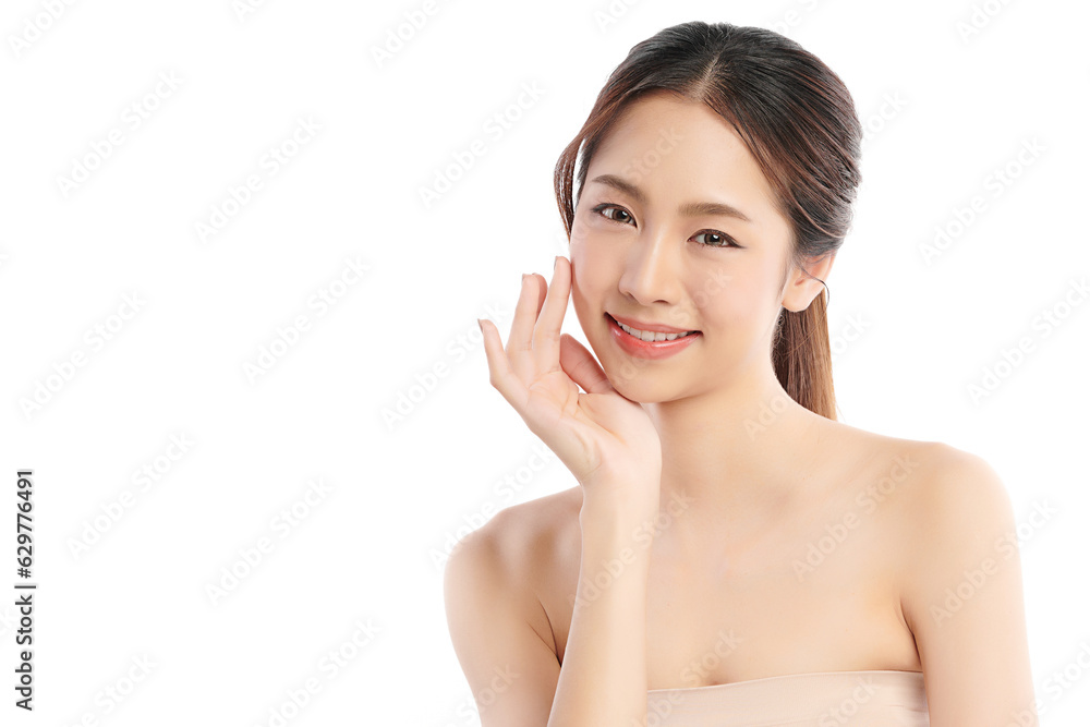 Beautiful young asian woman with clean fresh skin on white background, Face care, Facial treatment, Cosmetology, beauty and spa, Asian women portrait. Beautiful young asian woman with clean fresh skin on white background, Face care, Facial treatment, Cosmetology, beauty and spa, Asian women portrait.