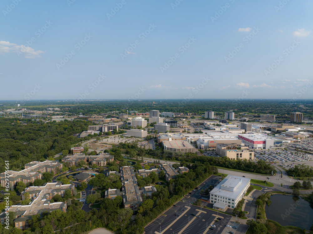 Aerial view of Oak Brook, Illinois
