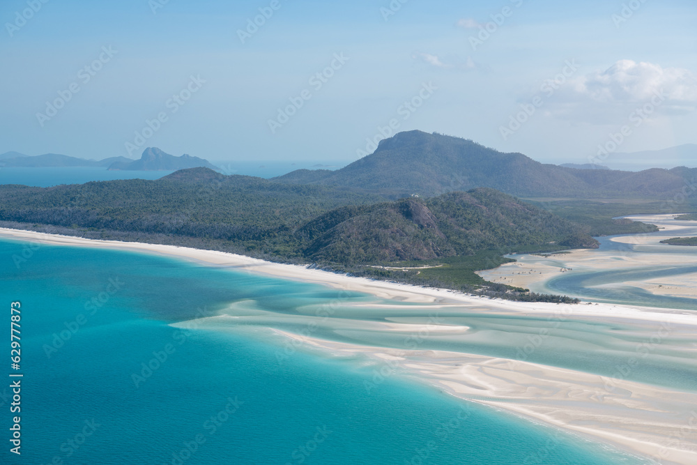view from the helicopter, Whitehaven beach Queensland Australia