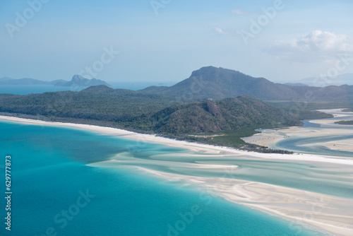 view from the helicopter, Whitehaven beach Queensland Australia