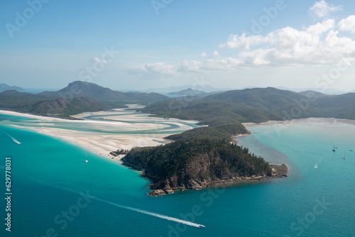 View from above at Whitehaven beach, Queensland Australia 
