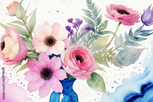 Wallpaper Mural Beautiful abstract colorful floral illustration Torontodigital.ca