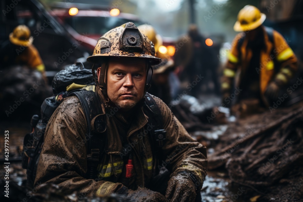 In the throes of chaos, a team of first responders work in unison, their bravery ignited and determination unwavering as they navigate the crisis. In the throes of chaos, a team of first responders work in unison, their bravery ignited and determination unwavering as they navigate the crisis.