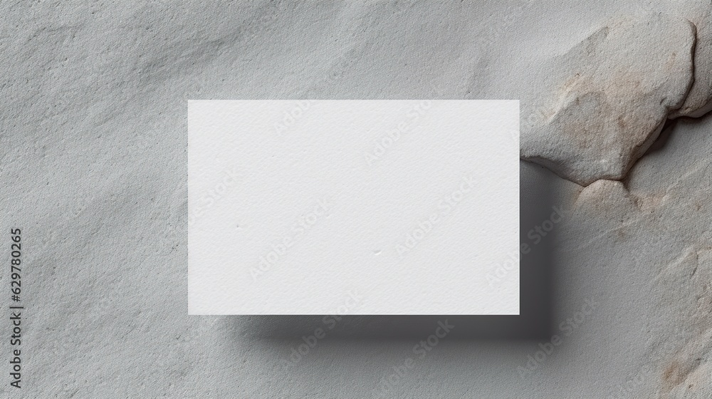 Blank white business card mockup Generative AI Blank white business card mockup Generative AI