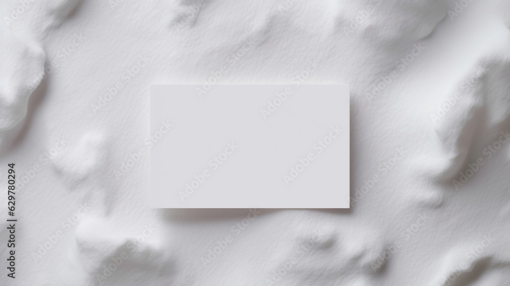 Blank white business card mockup Generative AI Blank white business card mockup Generative AI