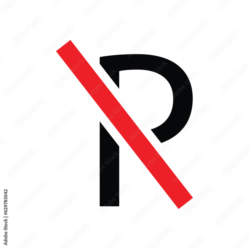 No parking icon design silhouette template isolated illustration No parking icon design silhouette template isolated illustration