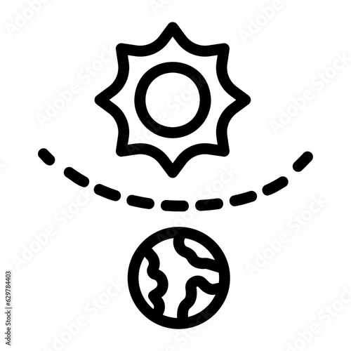 sun protection line icon