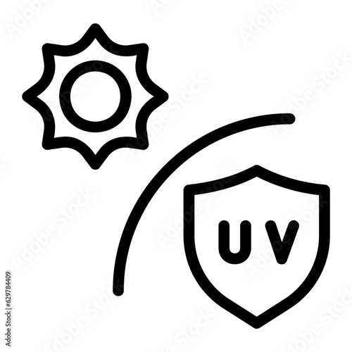 sun protection line icon