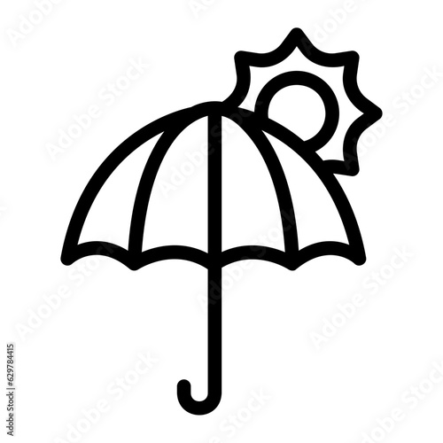 umbrella line icon