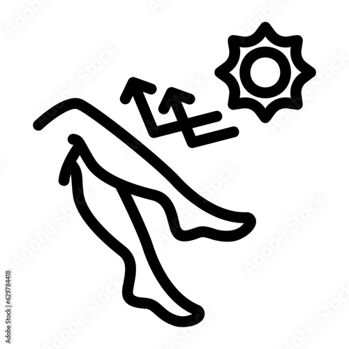 uv protection line icon