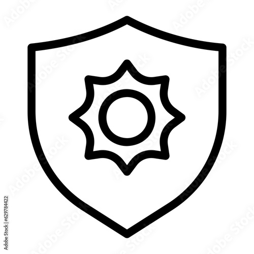 uv protection line icon