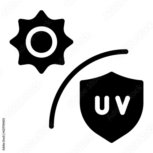 sun protection glyph icon