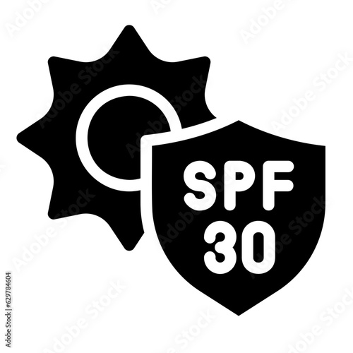 spf 30 glyph icon