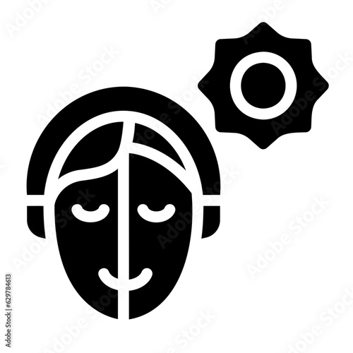 tanning glyph icon