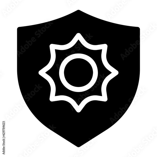 uv protection glyph icon