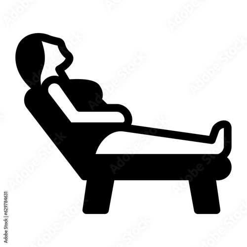 tanning glyph icon