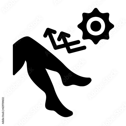 uv protection glyph icon