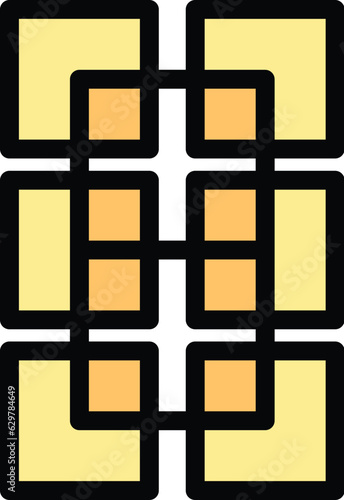 Gypsum icon outline vector. Drywall construction. House cement color flat