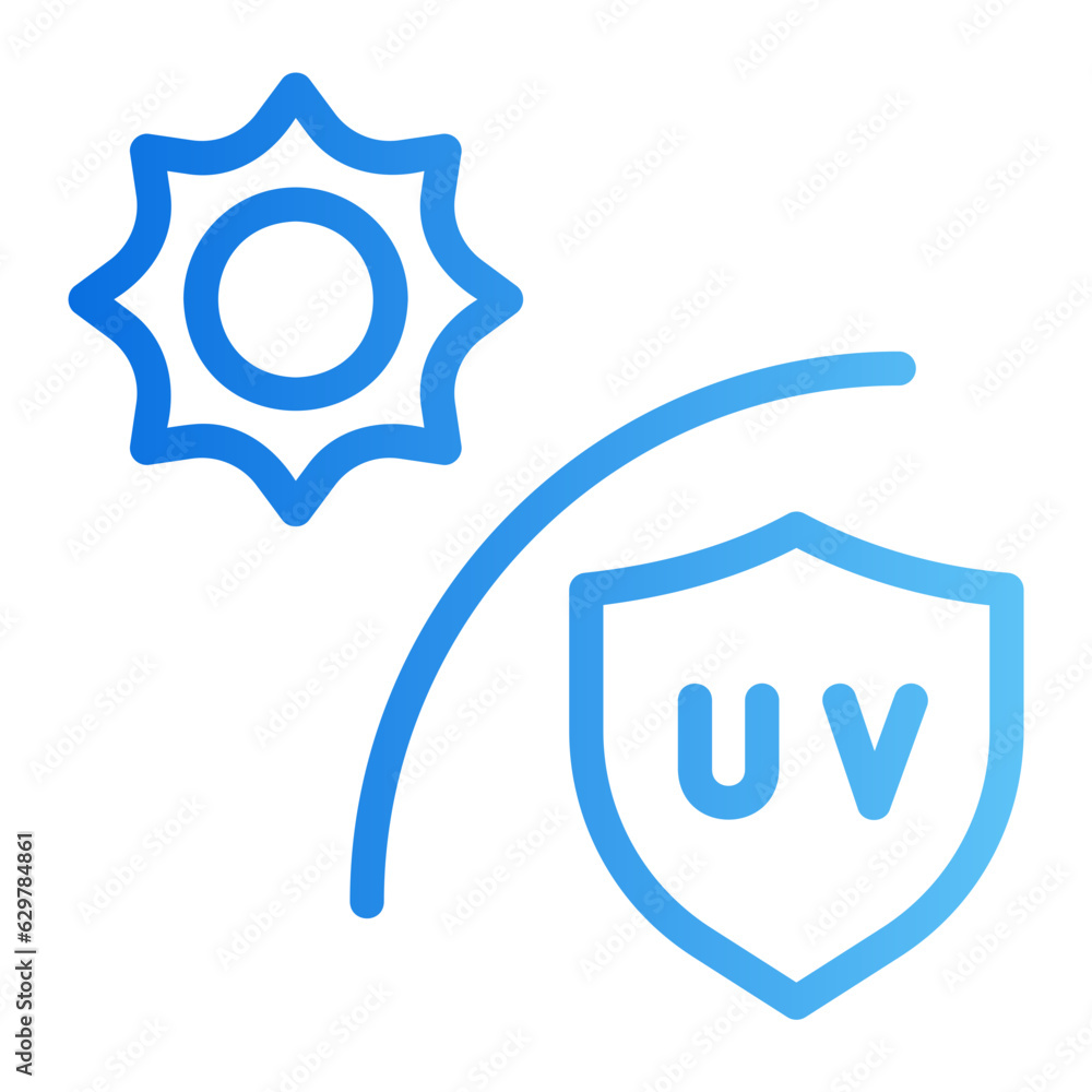 sun protection gradient icon sun protection gradient icon