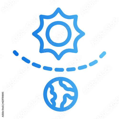 sun protection gradient icon
