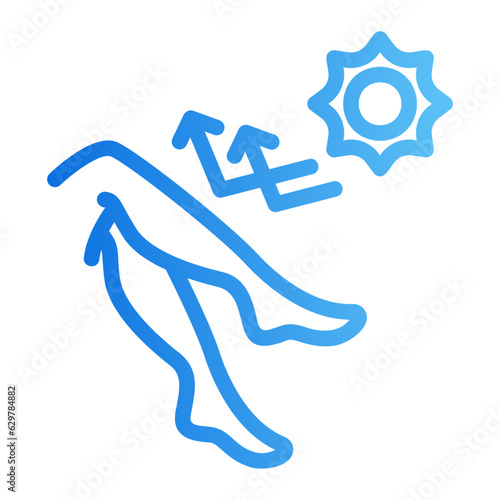 uv protection gradient icon