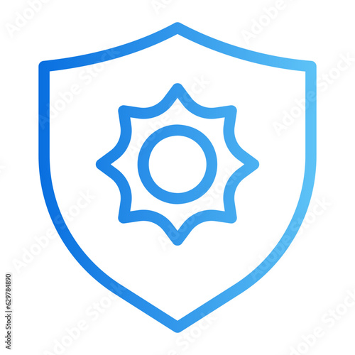 uv protection gradient icon