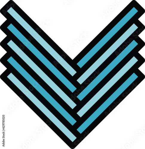 Cement drywall icon outline vector. Wall construction. Paint home color flat