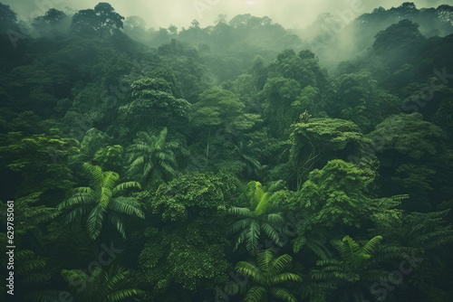 Aerial view of a rainforest
