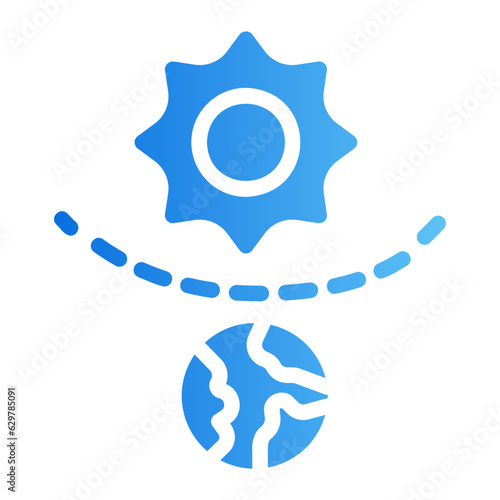sun protection gradient icon