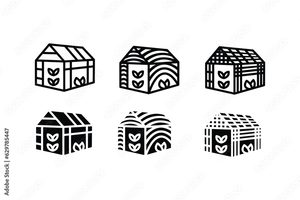 house and leaf vector