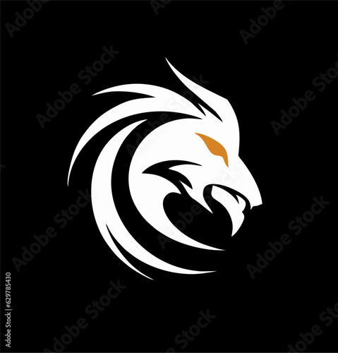 Dragon icon vector, filled flat sign, Symbol, logo illustration