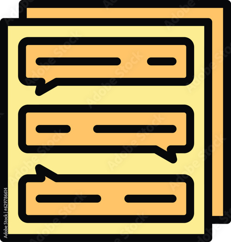 Engaging post icon outline vector. Smm cross. Social media color flat