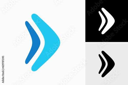forward arrow premium logo vector template