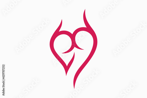 sexy ass premium logo vector template