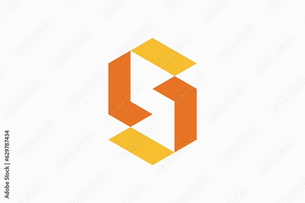 geometric s letter premium logo vector template geometric s letter premium logo vector template
