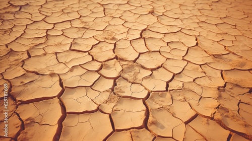 cracked and dry desert floor generative ai