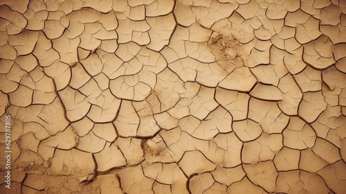 cracked and dry desert floor generative ai