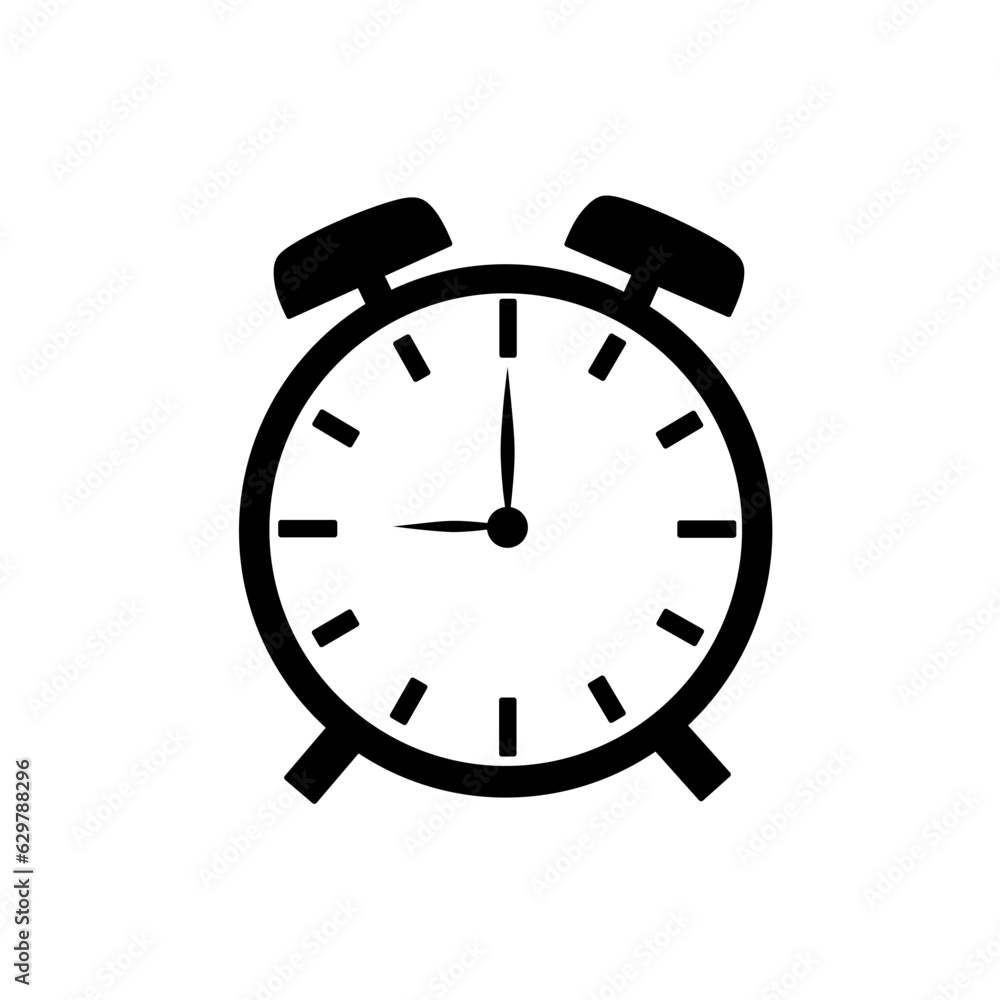 alarm clock illustration flat icon vector alarm clock illustration flat icon vector